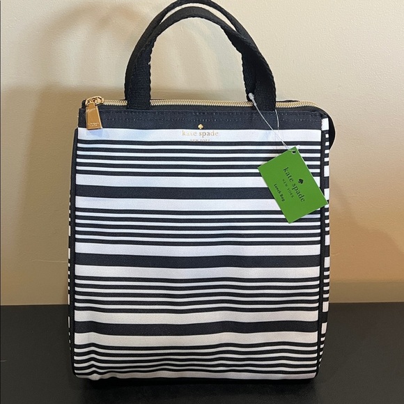 Kate Spade | Strip Print Lunch Tote - Picture 1 of 11